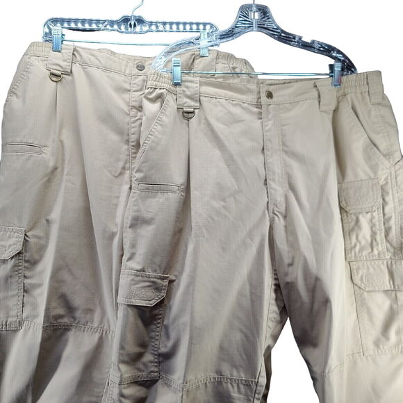 5.11 Tactical Series Mens Pants Beige Size 42 Polyester Blend Pockets Lot Of Two - Picture 1 of 13